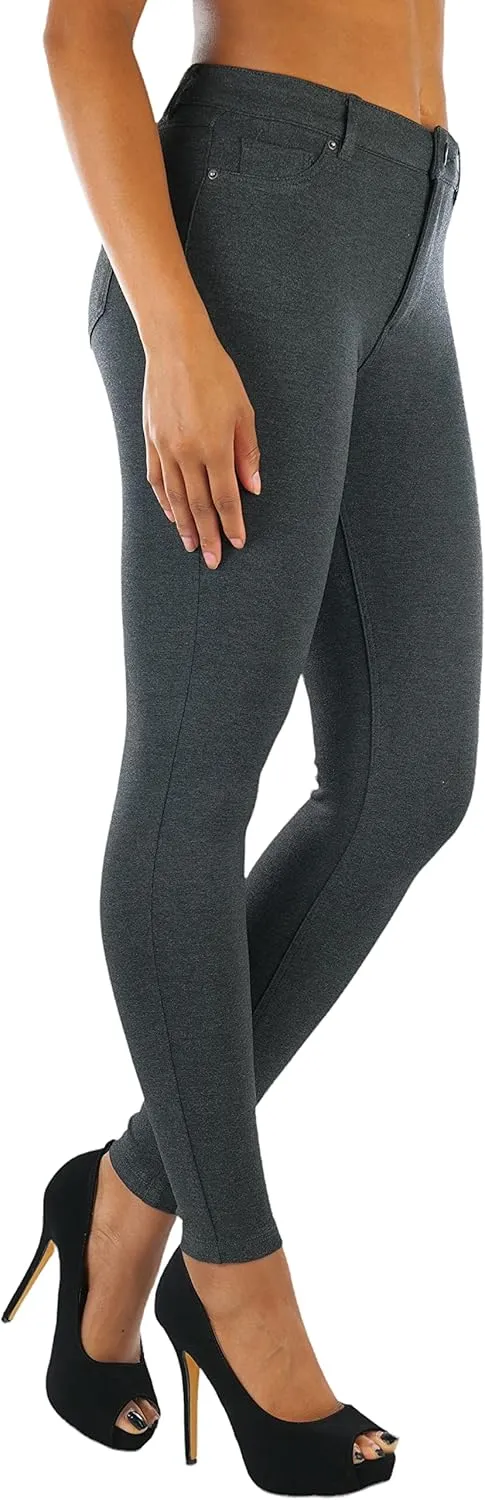 ToBeInStyle Women's Elastic Skinny Jean Pants w/Zipper & Pockets