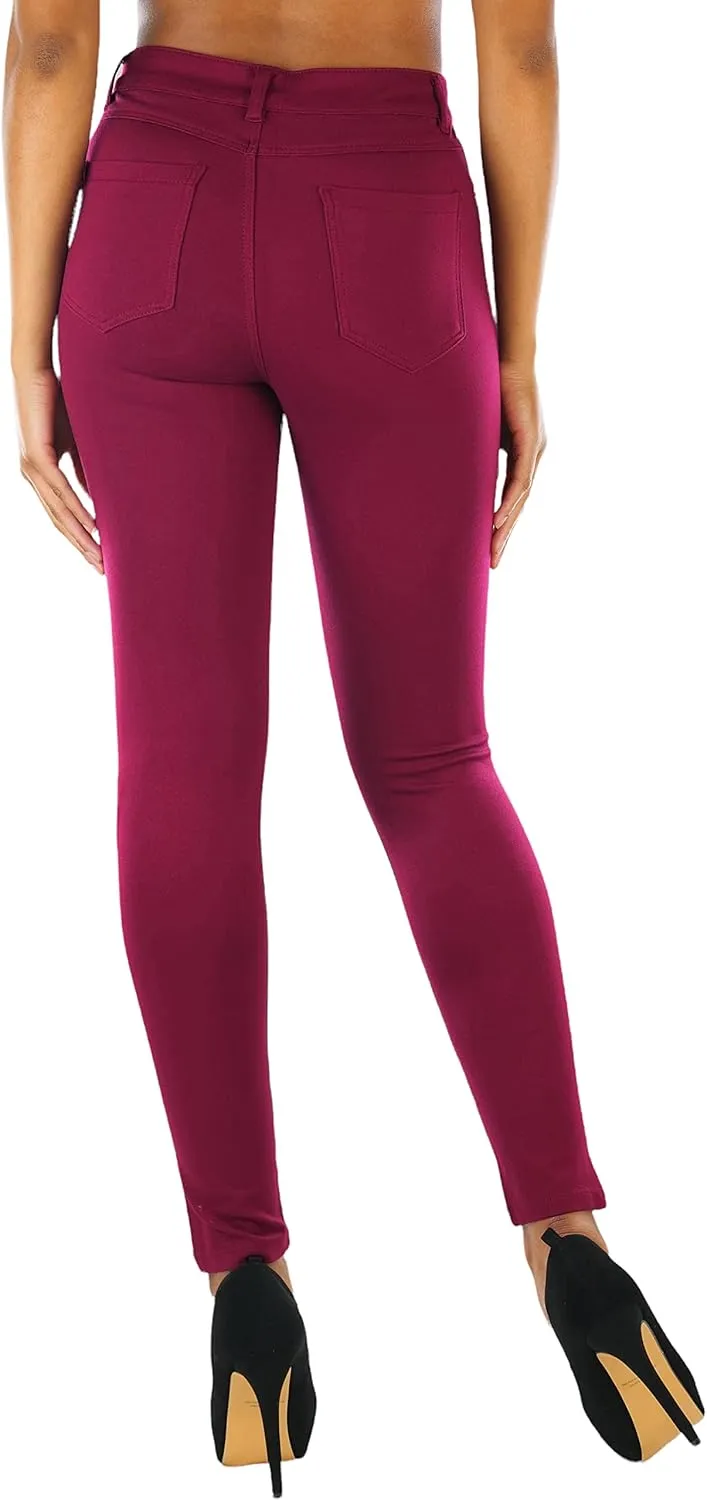 ToBeInStyle Women's Elastic Skinny Jean Pants w/Zipper & Pockets