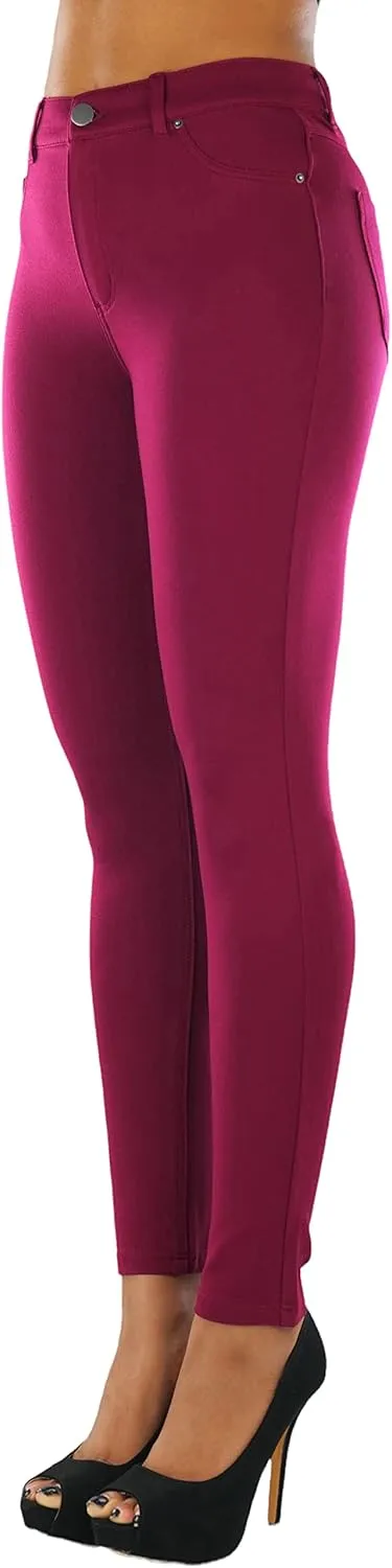 ToBeInStyle Women's Elastic Skinny Jean Pants w/Zipper & Pockets