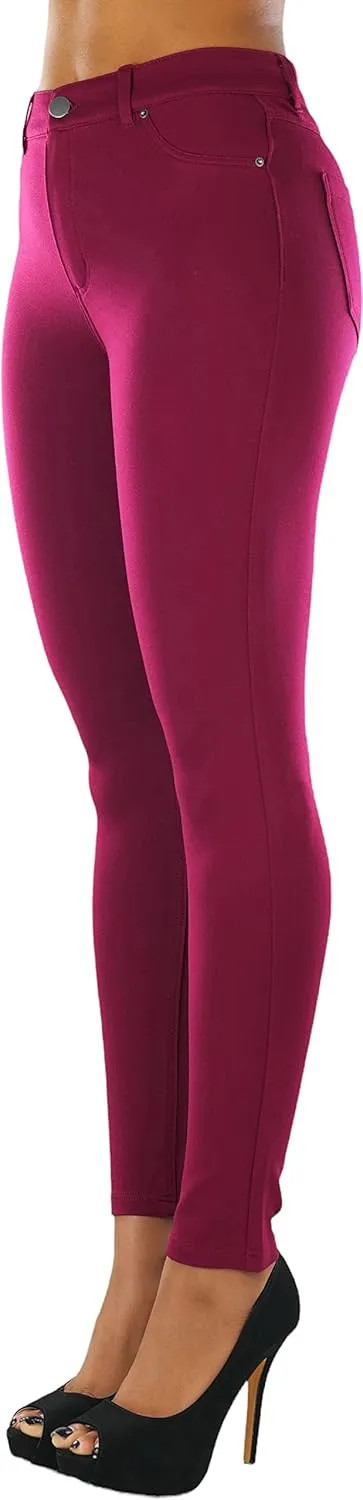 ToBeInStyle Women's Elastic Skinny Jean Pants w/Zipper & Pockets