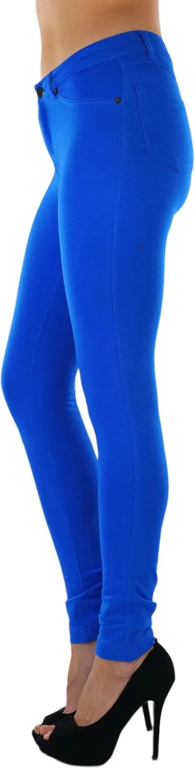 ToBeInStyle Women's Elastic Skinny Jean Pants w/Zipper & Pockets