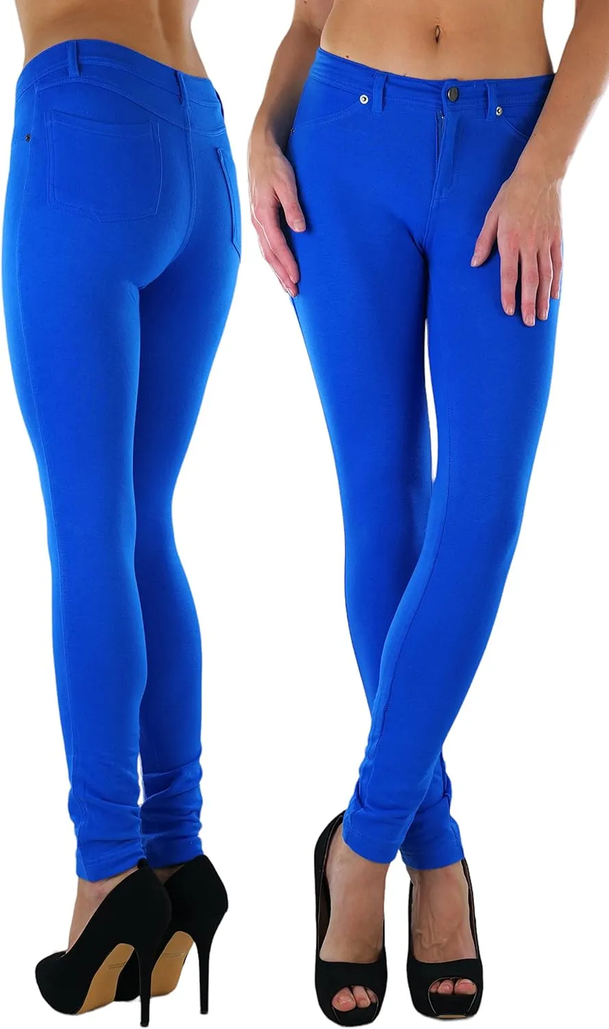 ToBeInStyle Women's Elastic Skinny Jean Pants w/Zipper & Pockets