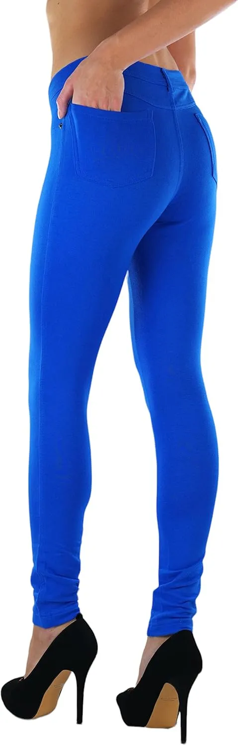ToBeInStyle Women's Elastic Skinny Jean Pants w/Zipper & Pockets