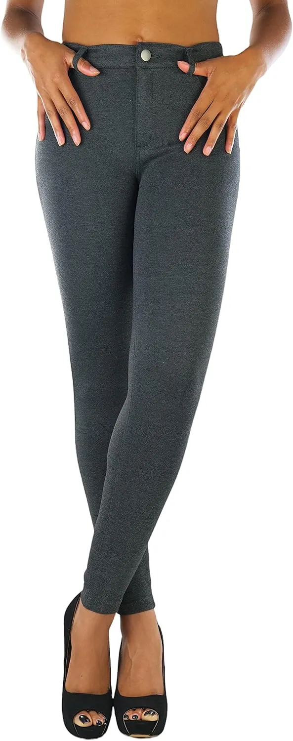 ToBeInStyle Women's Elastic Skinny Jean Pants w/Zipper & Pockets