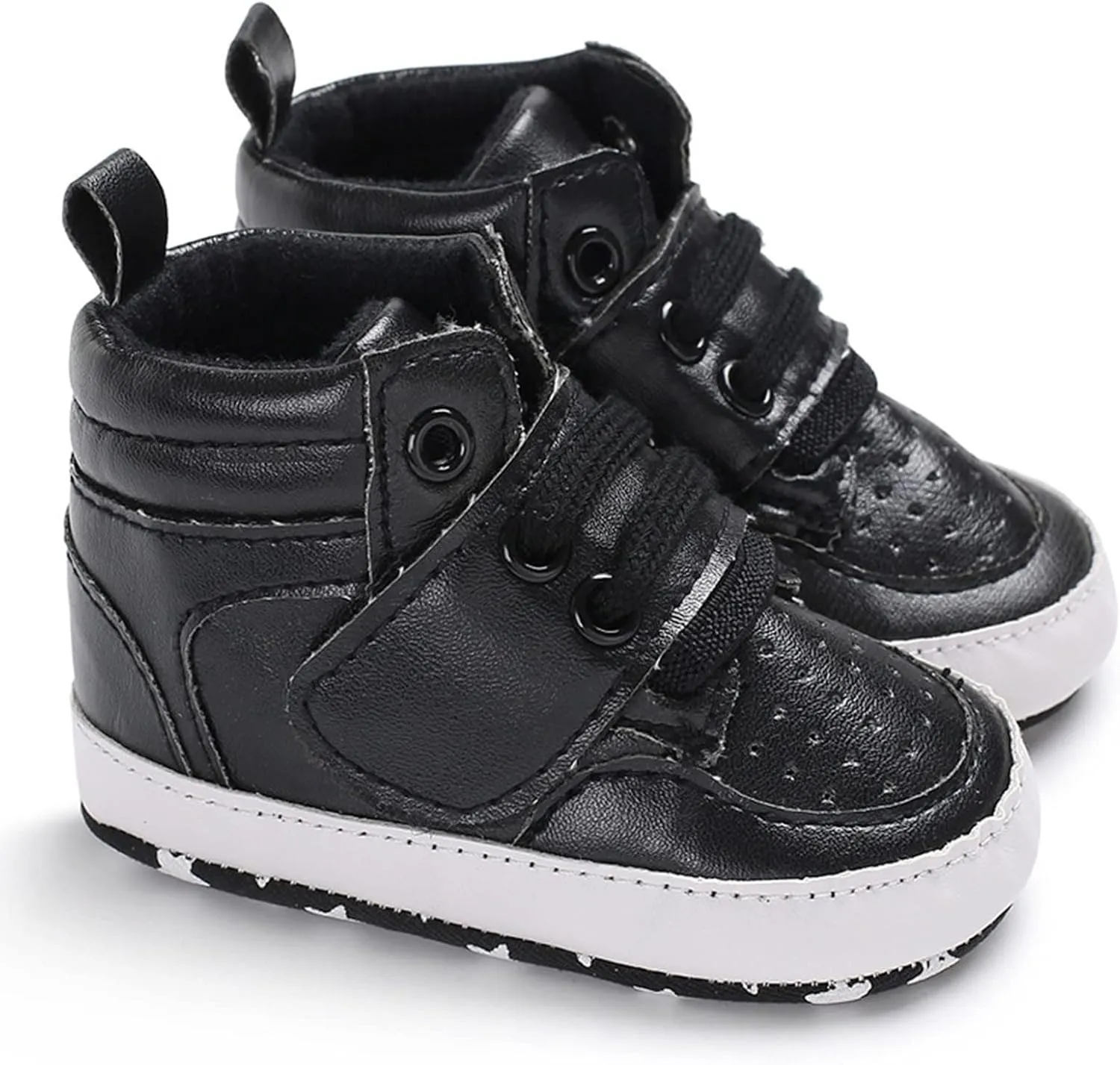 Toddler Solid Leather Snow Boots Infant Boys Girls Winter Cozy Warm High Top Shoes Anti-Slip Outdoor Toddler Shoe
