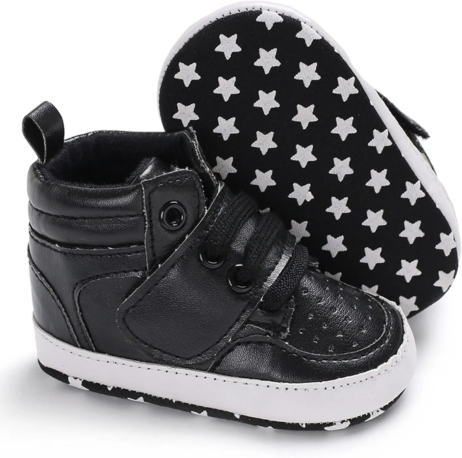 Toddler Solid Leather Snow Boots Infant Boys Girls Winter Cozy Warm High Top Shoes Anti-Slip Outdoor Toddler Shoe