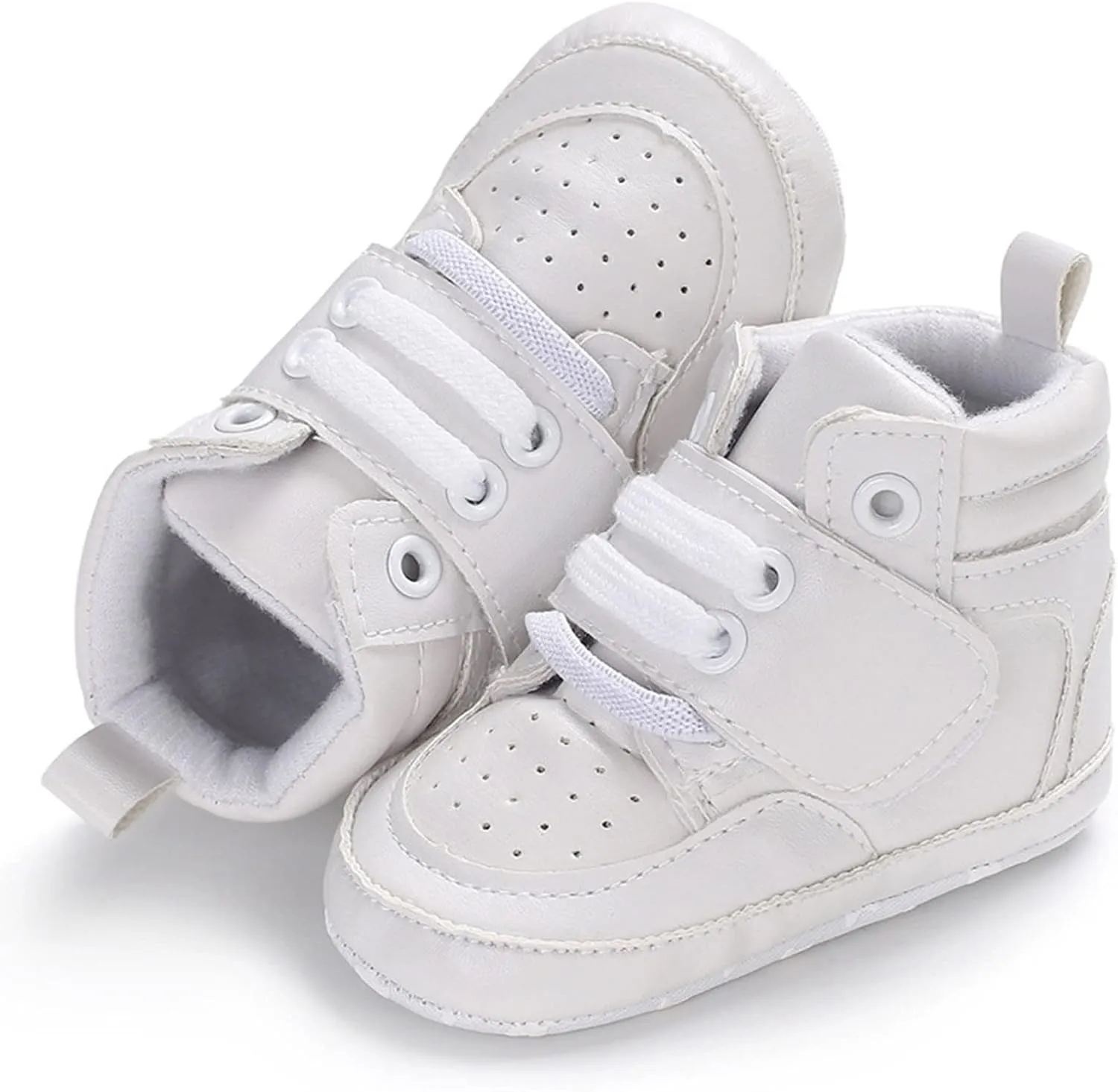 Toddler Solid Leather Snow Boots Infant Boys Girls Winter Cozy Warm High Top Shoes Anti-Slip Outdoor Toddler Shoe