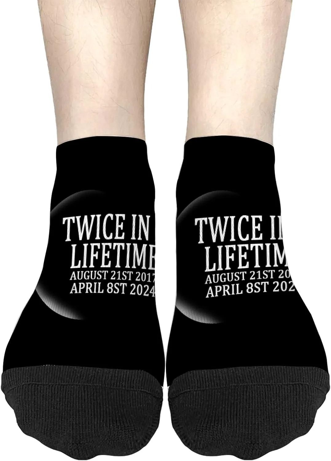 Total Solar Eclipse Twice In A Lifetime Womens No Show Socks Athletic Sock Womens