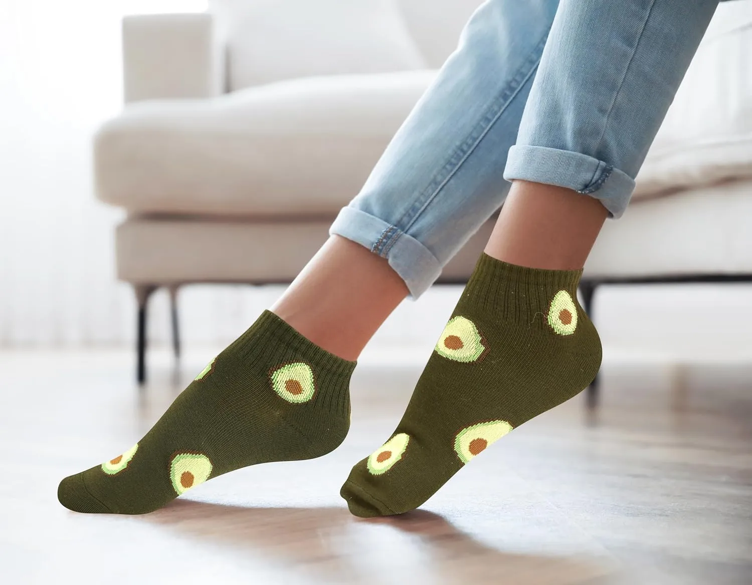 Violet Mist Ankle Socks for Women Girls Funny Novelty Patterned Low Cut Socks Cute Frilly Short Sock Casual Ankle High Sock