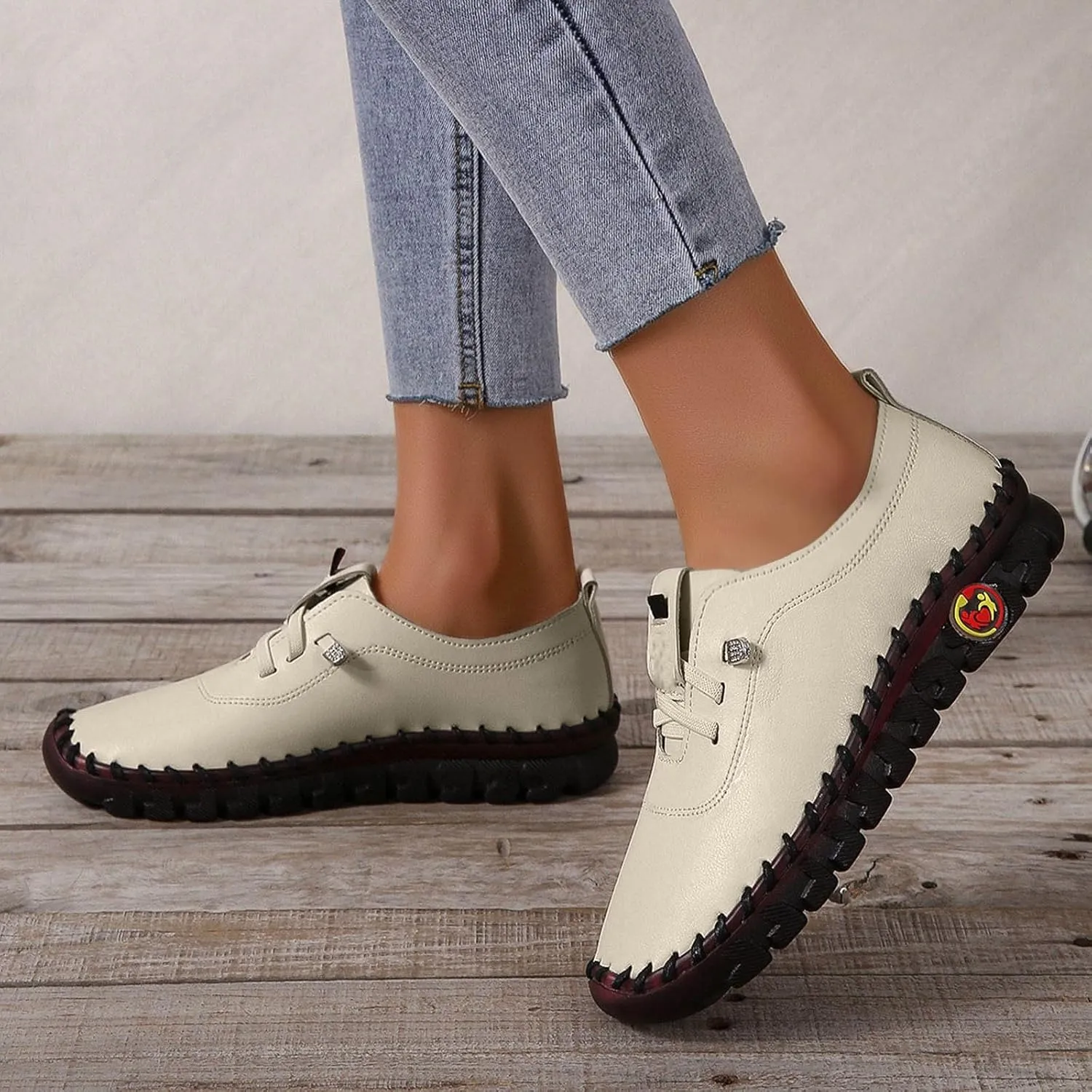 Walking Shoes Women Leather Sneakers for Women Sports Workout Gym Shoes for Running Women's Slip on Shoes