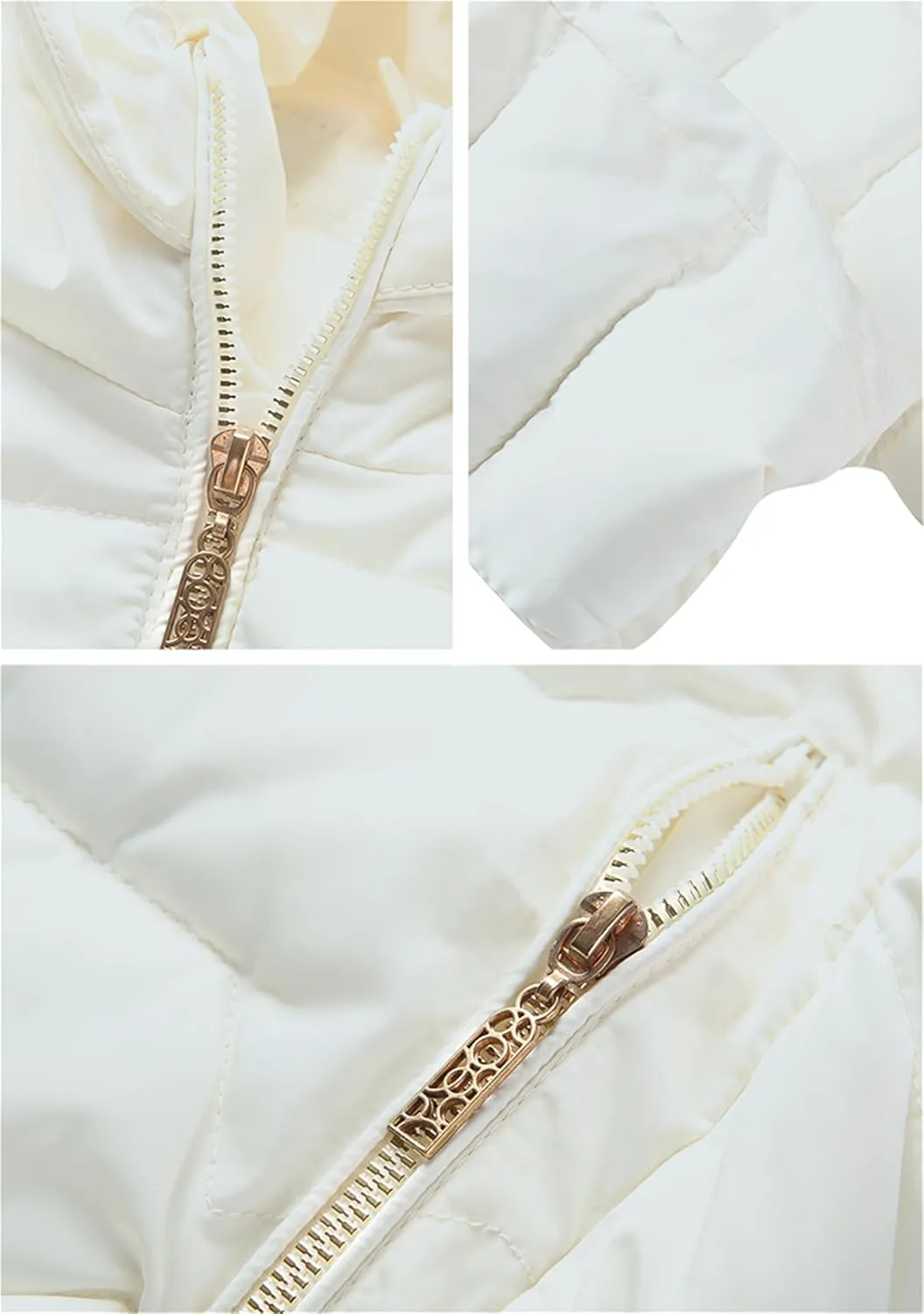 Women Oversized Warm Outwear Coats Quilted Parka Down Coat Long Sleeve Full Zip Puffer Jacket