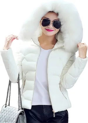 Women Oversized Warm Outwear Coats Quilted Parka Down Coat Long Sleeve Full Zip Puffer Jacket