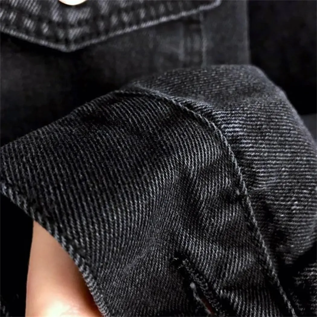 Women Winter Casual Harajuku Streetwear Boyfriend Jean Jacket Bomber Jacket Outwear