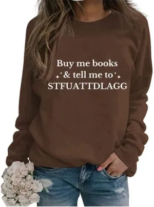 Womens Abibliophobia Sweatshirt Funny Vintage Reading Shirts Long Sleeve Crewneck Graphic Pullover Book Lover Gift