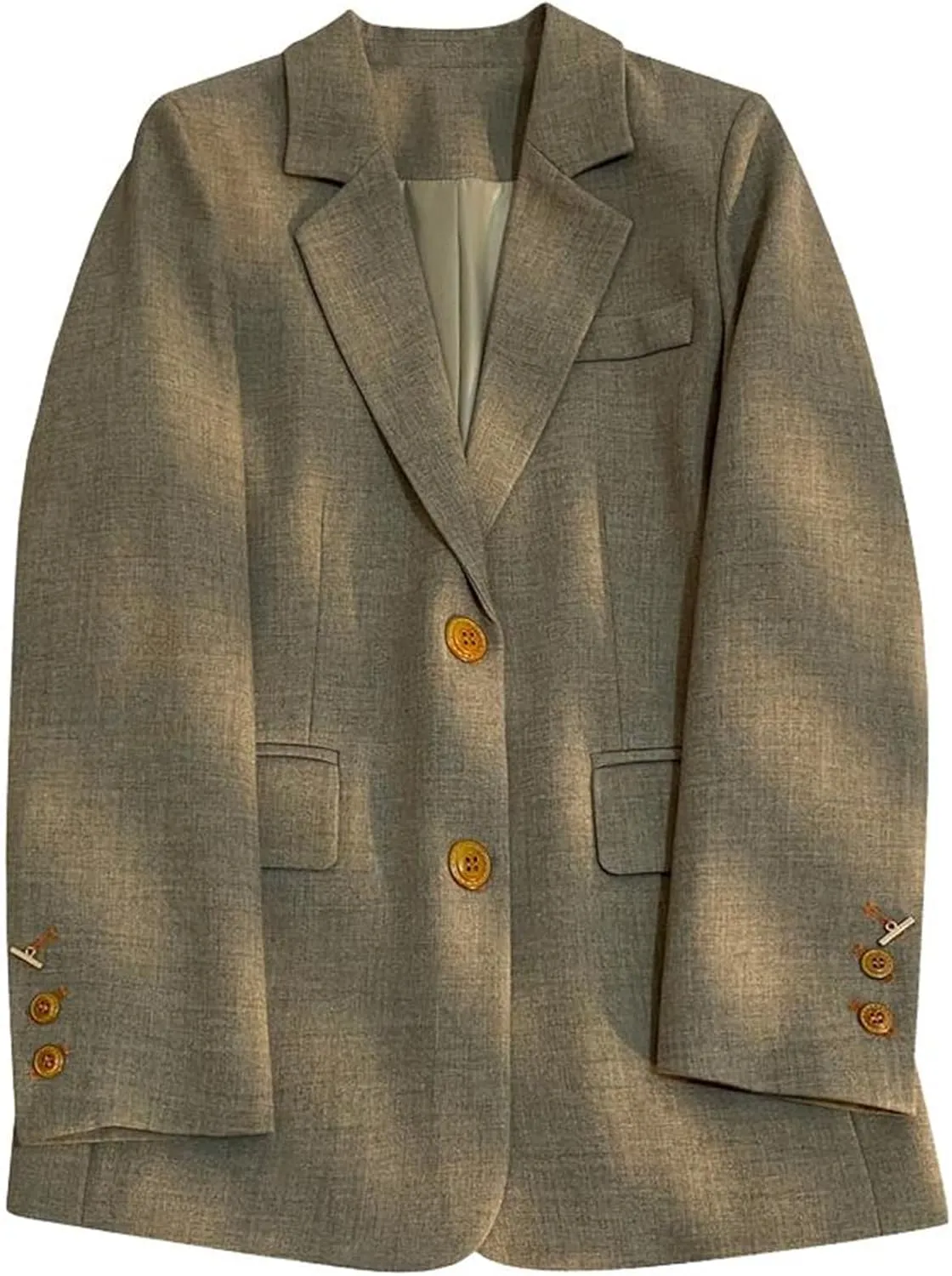 Women's Blazer Jacket Autumn Gray Casual Suits for Women