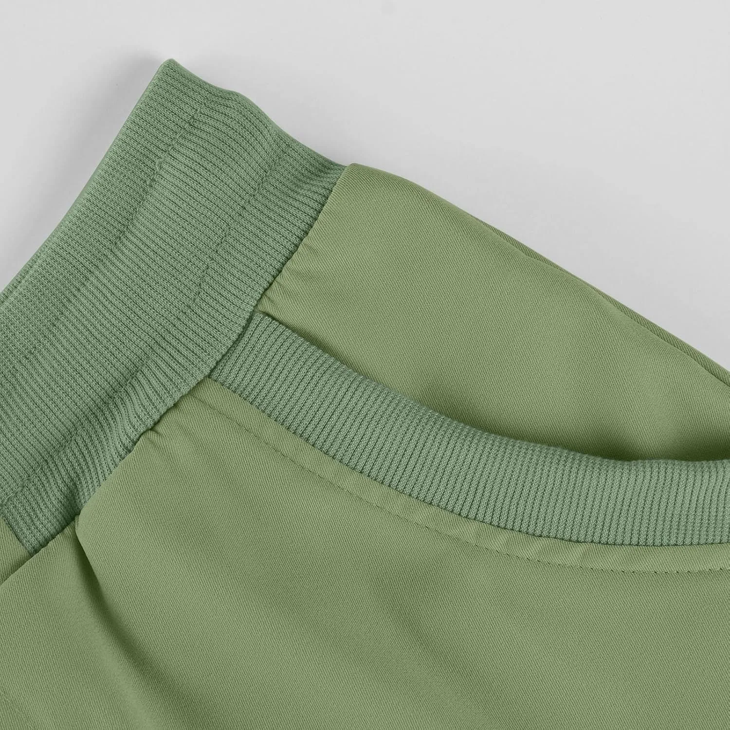 Womens Cargo Pants Casual Loose Hiking Pants Drawstring High Waisted Cropped Pants Trendy Cargo Joggers with Pockets