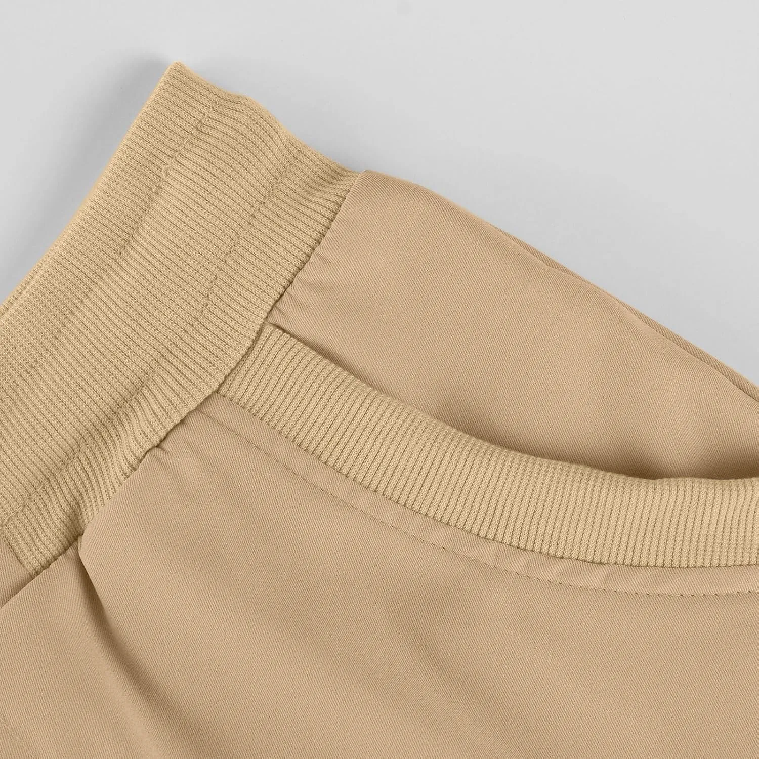 Womens Cargo Pants Casual Loose Hiking Pants Drawstring High Waisted Cropped Pants Trendy Cargo Joggers with Pockets