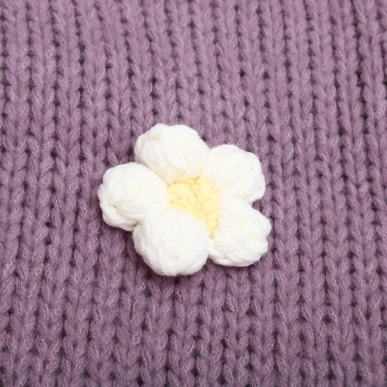 Women's Cute 3D Flower Print Cardigan Sweater Long Sleeve V Neck Open Front Crop Knit Oversized Loose Chunky Coat