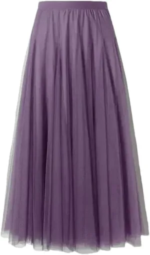 Women's Elastic Skirt Summer Korean Beach High Waist Pleated Long Skirt
