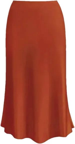 Women's Elegant Satin Long Skirt High Waist Solid Color Casual Summer Women Skirt