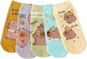 Womens Fun Ankle Socks Novelty Low Cut Socks Colorful Patterned Short Socks Casual Socks Cartoon Animal