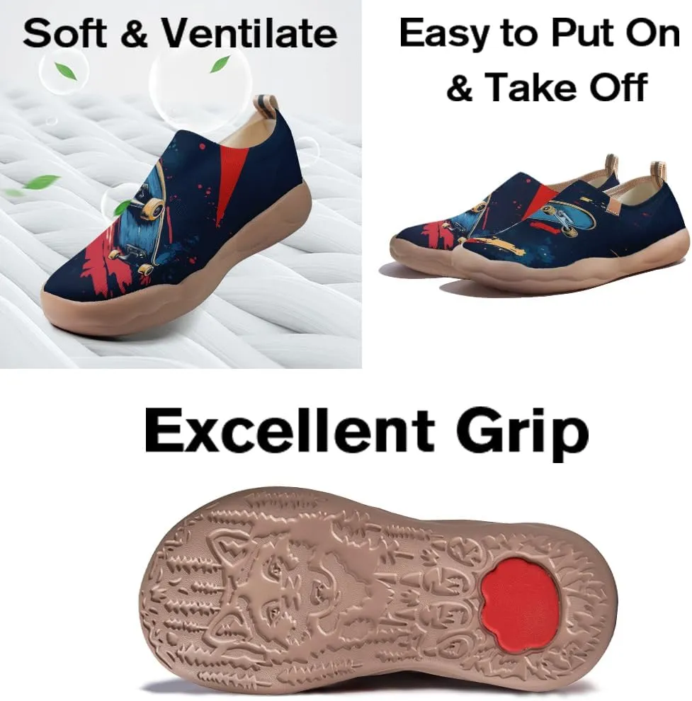 Women's Graffiti Slip On Shoes Colorful Casual Everyday Loafers Comfortable Lightweight Art Travel Sneakers