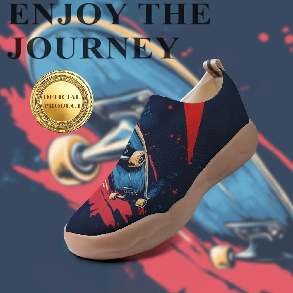 Women's Graffiti Slip On Shoes Colorful Casual Everyday Loafers Comfortable Lightweight Art Travel Sneakers