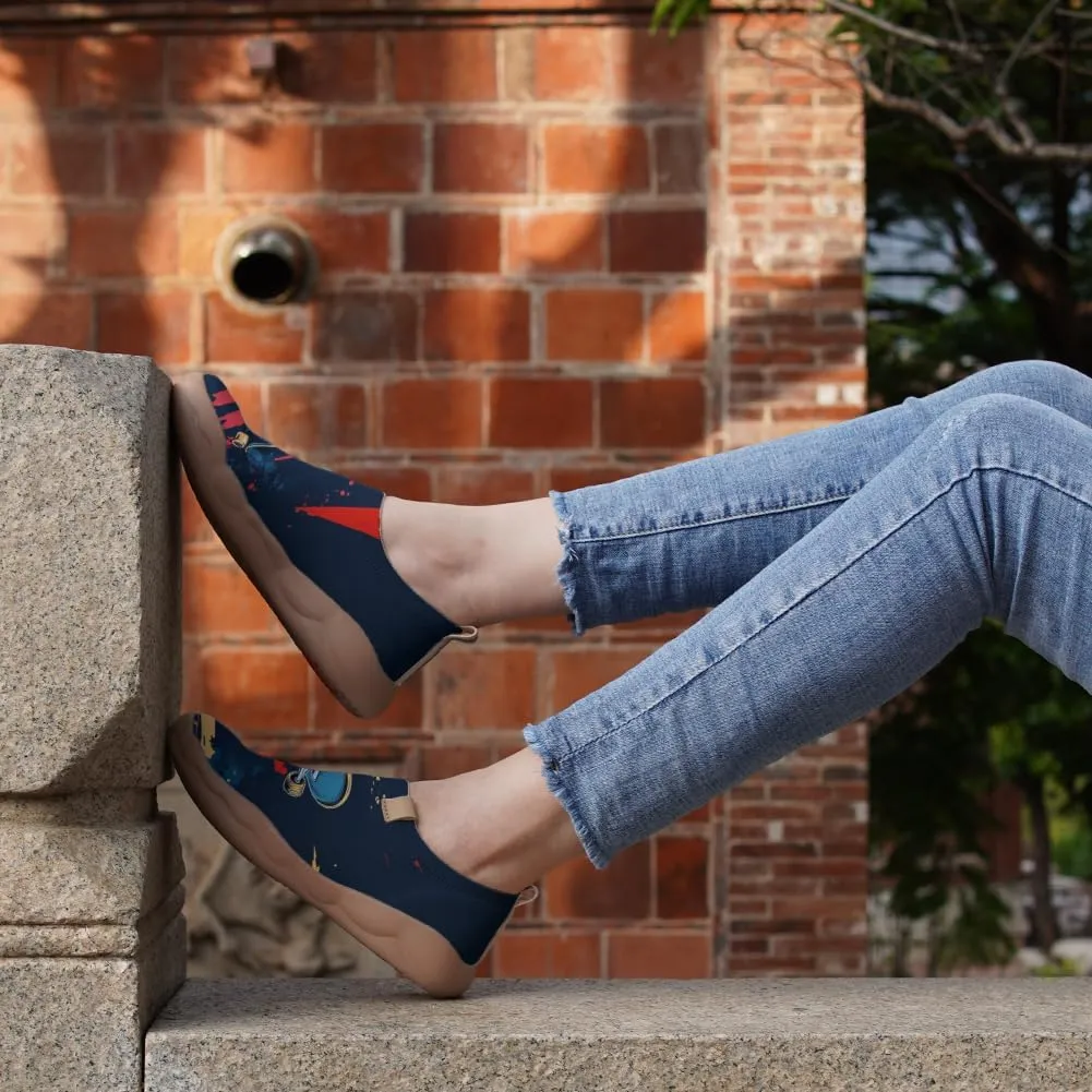 Women's Graffiti Slip On Shoes Colorful Casual Everyday Loafers Comfortable Lightweight Art Travel Sneakers