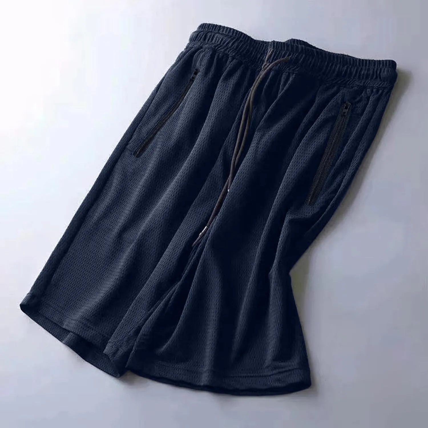 Women's Gym Shorts Breathable Quick-Dry Running Basketball Shorts Lightweight Athletic Bermuda with Zipper Pockets