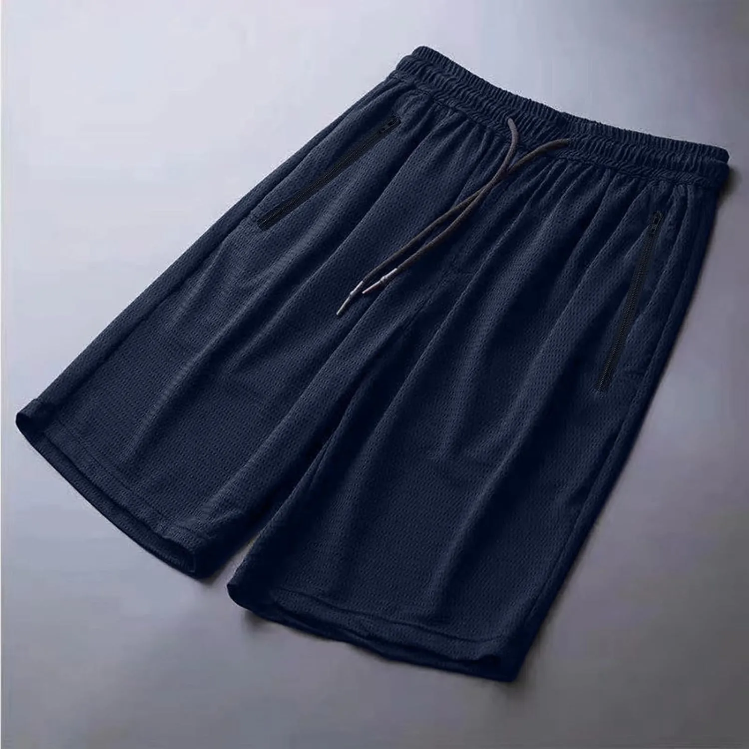 Women's Gym Shorts Breathable Quick-Dry Running Basketball Shorts Lightweight Athletic Bermuda with Zipper Pockets