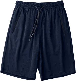 Women's Gym Shorts Breathable Quick-Dry Running Basketball Shorts Lightweight Athletic Bermuda with Zipper Pockets