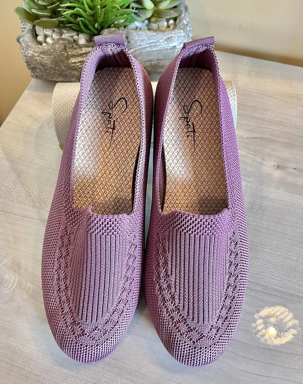 Women's Knitted Flat Shoes Lightweight Comfortable Loafers Women Footwear Slip On Casual Breathable Mesh Walking Shoes Female Round Toe Black, Pink, Purple, Red, Navy Blue, Grey, Beige
