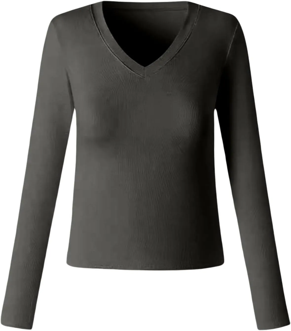 Women's Long Sleeve Shirt Tops Deep V Neck German Velvet Autumn Casual Slim Fit Basic Athletic Shirts Women Loose