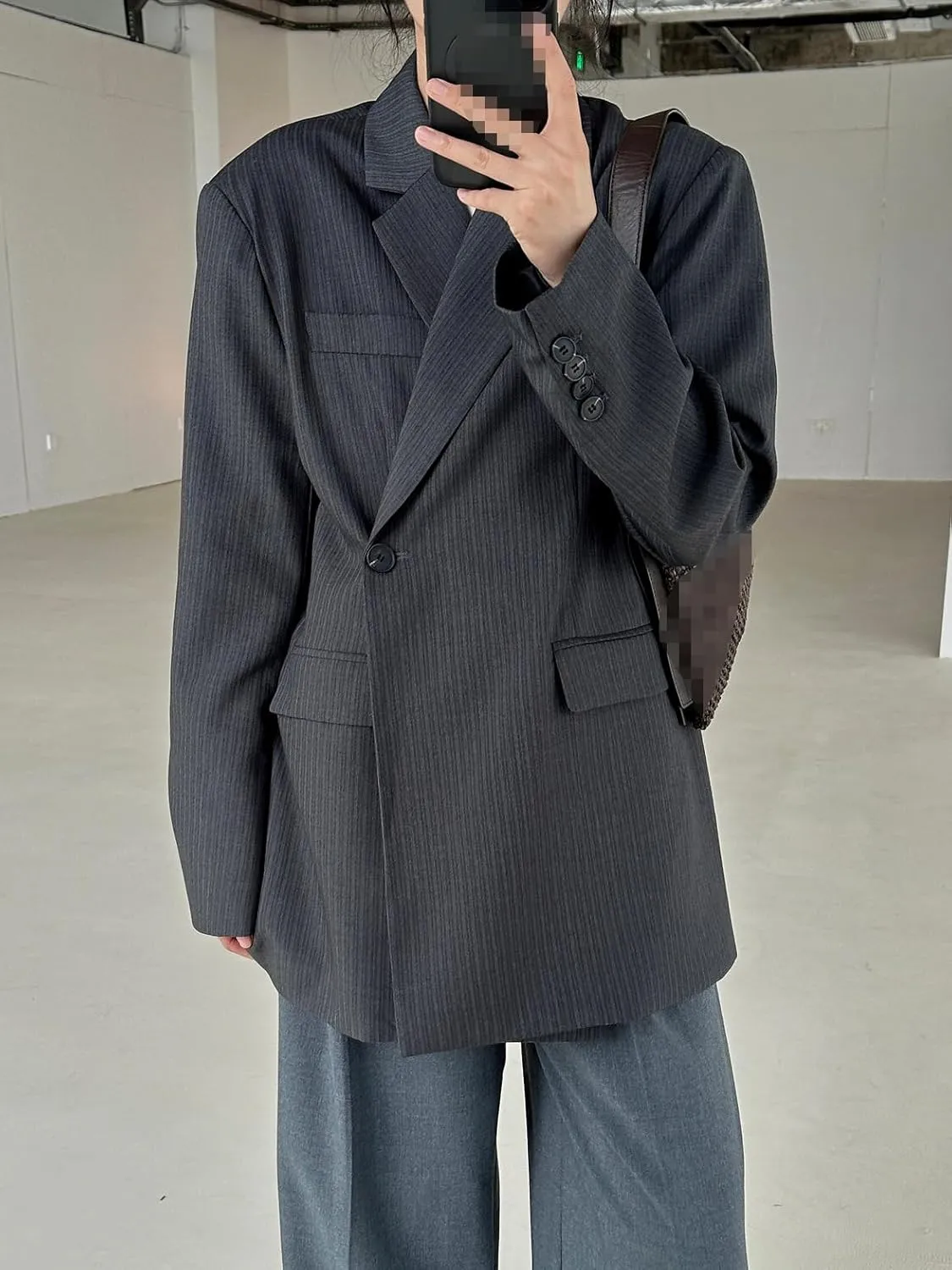 Women's Suits Autumn Korean-Style Striped Loose Blazer Jacket
