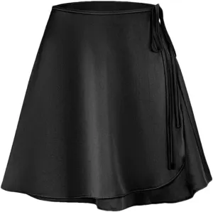 Women's Summer Elegant Satin A-Line Skirt Women Casual Loose Solid Color High Waist Skirt
