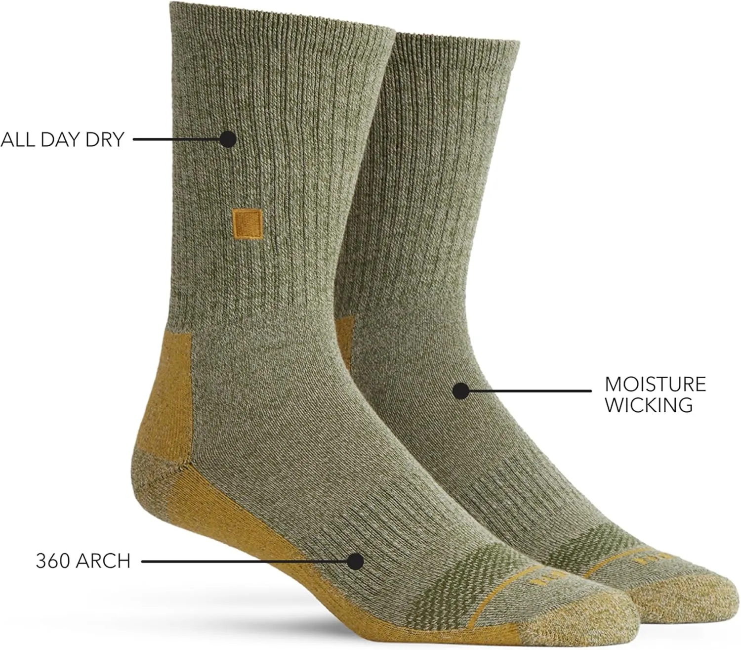 WORN Everyday Crew Socks  Moisture-Wicking, Breathable Merino Wool, Medium Cushion Comfort for Men and Women