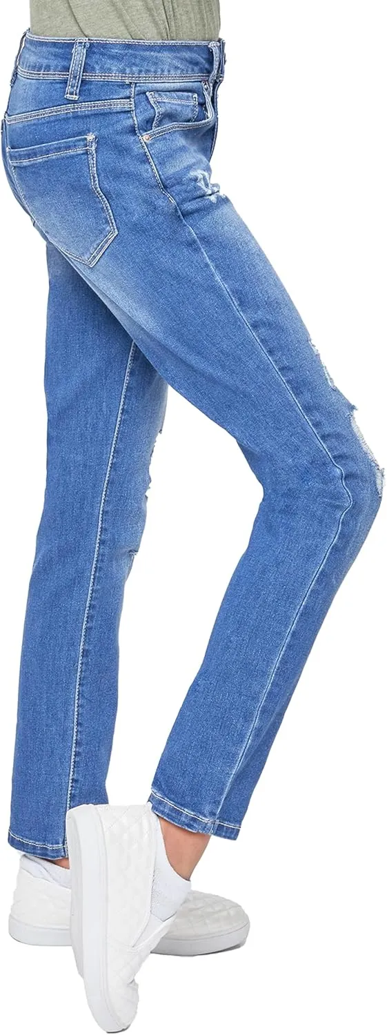 YMI Girls Essential Button Fly Skinny Jeans