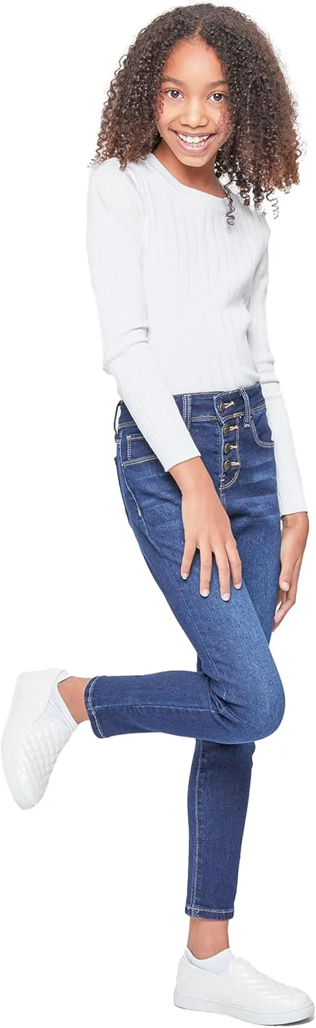 YMI Girls Essential Button Fly Skinny Jeans