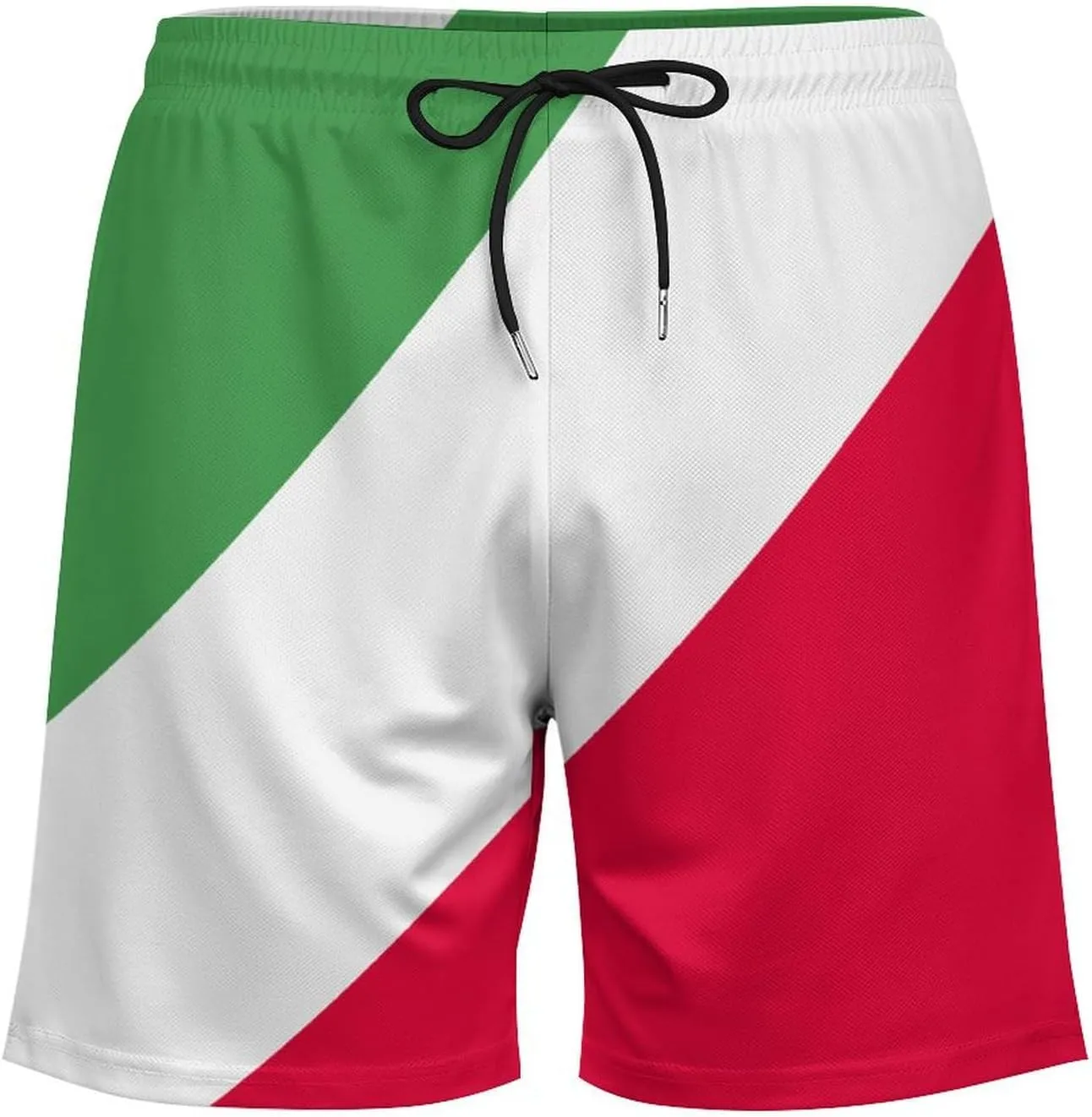 Zakqeik Italian Flag Mens Swim Trunks Quick Dry Swim Shorts with Pockets Funny Beach Shorts