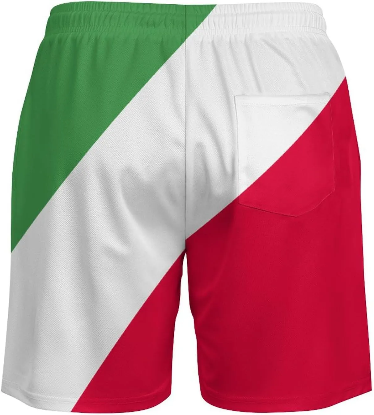 Zakqeik Italian Flag Mens Swim Trunks Quick Dry Swim Shorts with Pockets Funny Beach Shorts